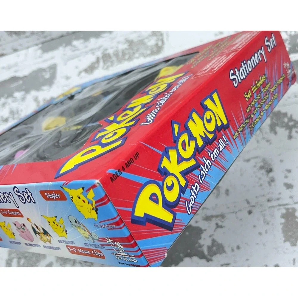 Vintage Pokemon Stationary Set New In‎ Box Pencil Sharpener Eraser 90s Y2K NOS